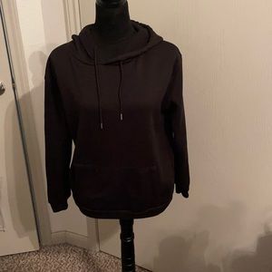 Positivity Black Graphic Hoodie With Pouch